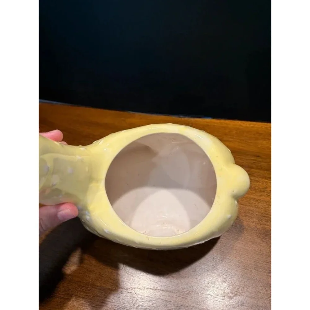 Yellow Ceramic Llama Alpaca Planter Pot Succulent Herb Cute Cottagecore Boho